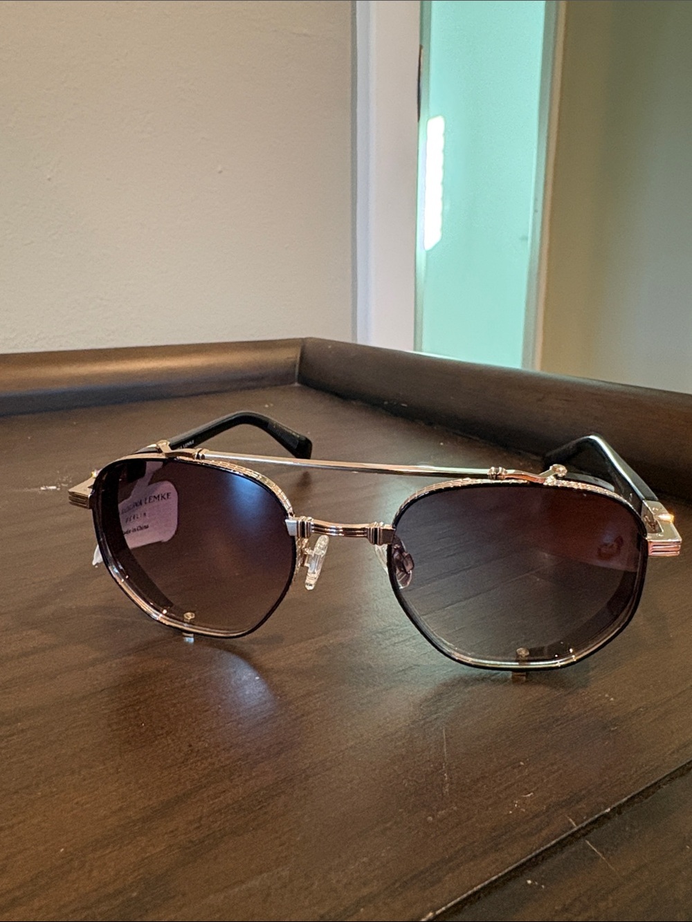 Carolina Lemke Berlin Eyewear - Darcell, Black/Gold (CL3684-01)